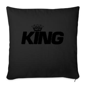 Roi - Housse de coussin décorative 45 x 45 cm - noir - Devant