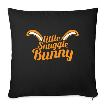 little snuggle bunny - Sofa pillowcase 17,3'' x 17,3'' (45 x 45 cm) - black - Front