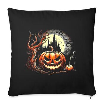 Halloween Pumpkin - Sofa pillowcase 17,3'' x 17,3'' (45 x 45 cm) - black - Front