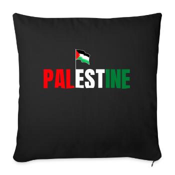 Palestine - Housse de coussin décorative 45 x 45 cm - noir - Devant