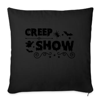 creep show - Sofa pillowcase 17,3'' x 17,3'' (45 x 45 cm) - black - Front
