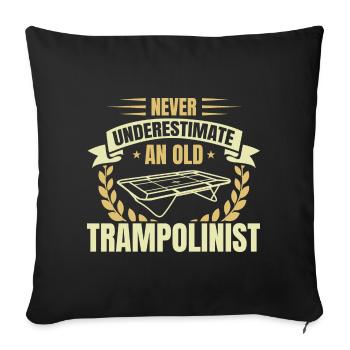 Trampoline Grandfather - Sofa pillowcase 17,3'' x 17,3'' (45 x 45 cm) - black - Front