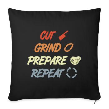Quote Metzger - Sofa pillowcase 17,3'' x 17,3'' (45 x 45 cm) - black - Front