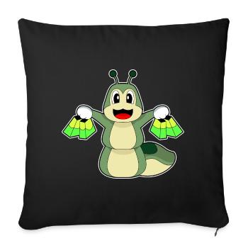Sac de courses Caterpillar - Housse de coussin décorative 45 x 45 cm - noir - Devant