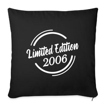 Cadeau d’anniversaire édition limitée 2006 - Housse de coussin décorative 45 x 45 cm - noir - Devant