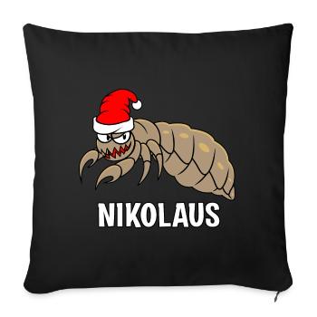 Nikolaus - Sofakissenbezug 45 x 45 cm - Schwarz - Vorne