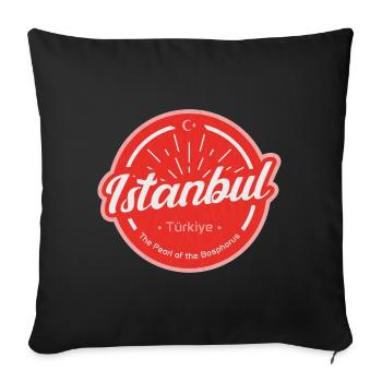 Istanbul - Housse de coussin décorative 45 x 45 cm - noir - Devant