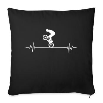 Heartbeat BMX - Sofa pillowcase 17,3'' x 17,3'' (45 x 45 cm) - black - Front