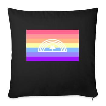 Drapeau de la fierté xénogenre - Housse de coussin décorative 45 x 45 cm - noir - Devant