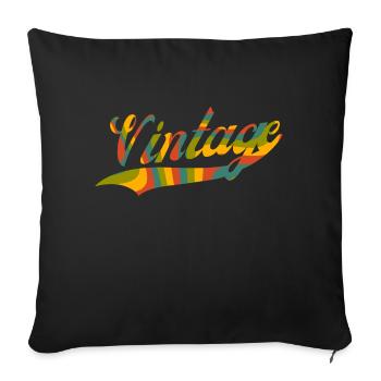 Vintage- idée cadeau rétro - Housse de coussin décorative 45 x 45 cm - noir - Devant