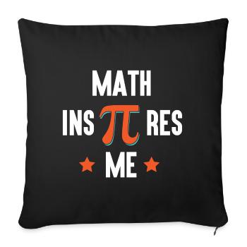 Pi Day - Les mathématiques m’inspirent - Housse de coussin décorative 45 x 45 cm - noir - Devant