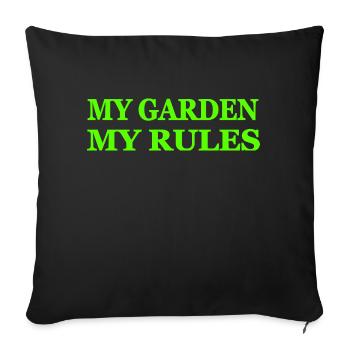 Jardin - Housse de coussin décorative 45 x 45 cm - noir - Devant