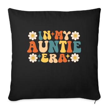 Retro Groovy In My Aunt Auntie Era - Sofa pillowcase 17,3'' x 17,3'' (45 x 45 cm) - black - Front