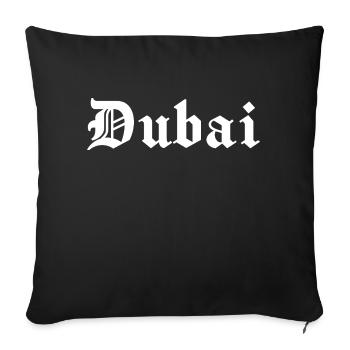 Dubai, gothic, font - Sofa pillowcase 17,3'' x 17,3'' (45 x 45 cm) - black - Front