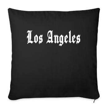 Los Angeles - Sofa pillowcase 17,3'' x 17,3'' (45 x 45 cm) - black - Front