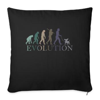CHIHUAHUA Evolution - Sofa pillowcase 17,3'' x 17,3'' (45 x 45 cm) - black - Front