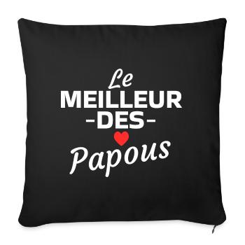 Design Graphique Le Meilleur des Papous - Housse de coussin décorative 45 x 45 cm - noir - Devant