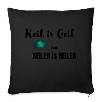 Keil is Geil - Sofakissenbezug 45 x 45 cm - Schwarz - Vorne