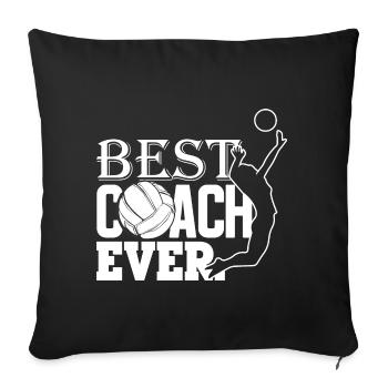 Volleyball Best Volleyball Coach Ever - Sofa pillowcase 17,3'' x 17,3'' (45 x 45 cm) - black - Front