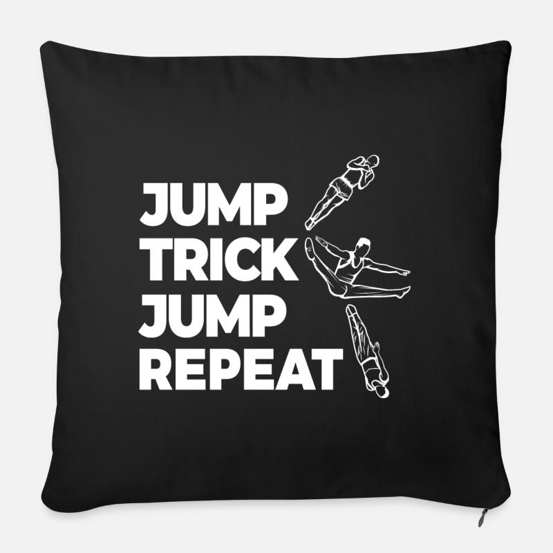 Jump Trick Jump Repeat - Sofakissenbezug 45 x 45 cm - Schwarz