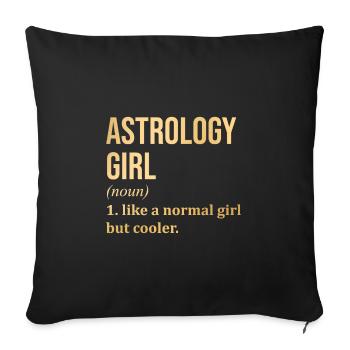Astrology - Sofa pillowcase 17,3'' x 17,3'' (45 x 45 cm) - black - Front