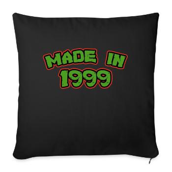 Made in 1999 - Sofa pillowcase 17,3'' x 17,3'' (45 x 45 cm) - black - Front