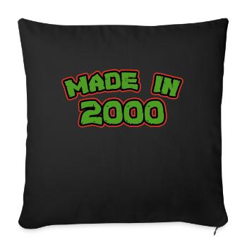 Made in 2000 - Sofa pillowcase 17,3'' x 17,3'' (45 x 45 cm) - black - Front