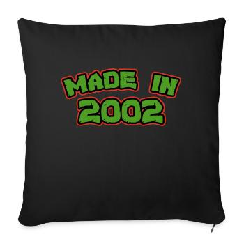 Made in 2002 - Sofa pillowcase 17,3'' x 17,3'' (45 x 45 cm) - black - Front