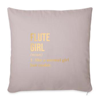 flûte - Housse de coussin décorative 45 x 45 cm - taupe clair - Devant