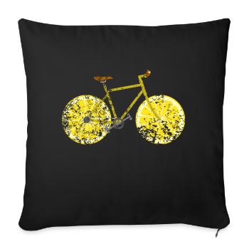 Bicycle Fruit Fruit Retro Vintage Grunge - Sofa pillowcase 17,3'' x 17,3'' (45 x 45 cm) - black - Front