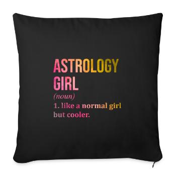 Astrology - Sofa pillowcase 17,3'' x 17,3'' (45 x 45 cm) - black - Front