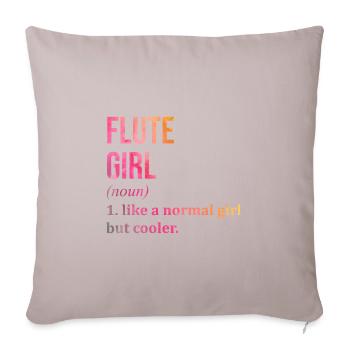flûte - Housse de coussin décorative 45 x 45 cm - taupe clair - Devant