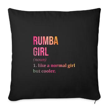 Rumba Rumba Rumba - Sofakissenbezug 45 x 45 cm - Schwarz - Vorne