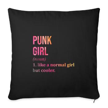 Punk - Sofa pillowcase 17,3'' x 17,3'' (45 x 45 cm) - black - Front