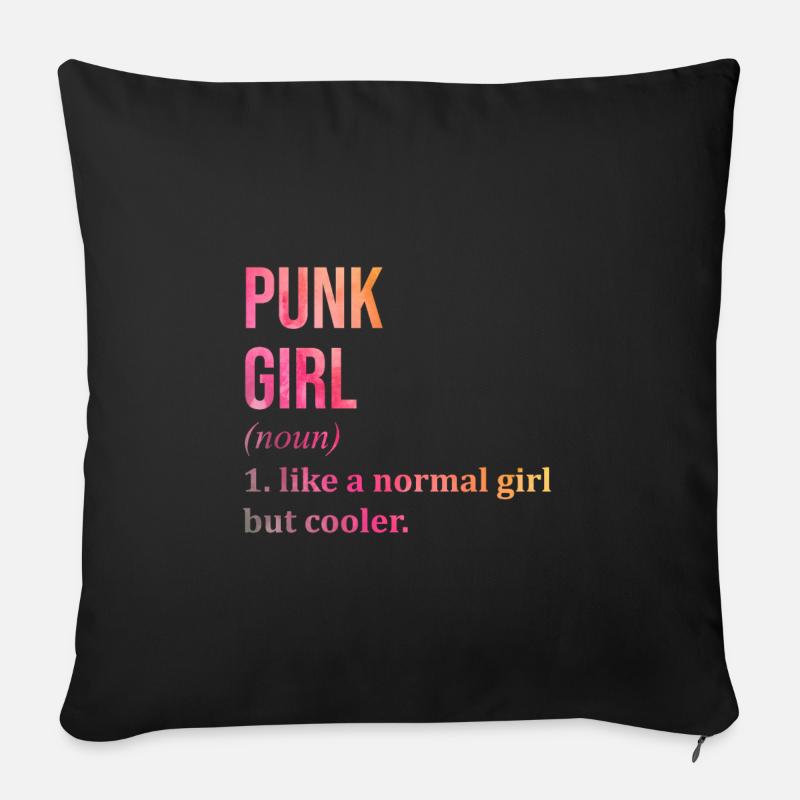 Punk - Sofakissenbezug 45 x 45 cm - Schwarz