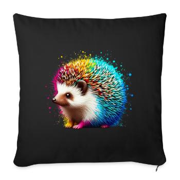 Igel - Sofakissenbezug 45 x 45 cm - Schwarz - Vorne
