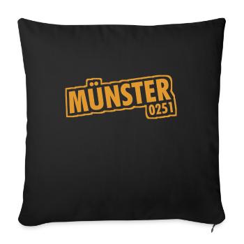 Münster 0251 Vorwahl Telefon NRW - Sofakissenbezug 45 x 45 cm - Schwarz - Vorne