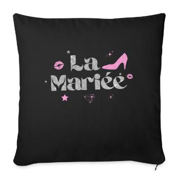 The Silver Bride - Sofa pillowcase 17,3'' x 17,3'' (45 x 45 cm) - black - Front