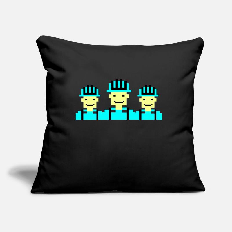 Construction Worker Pixel 02 Sofa pillowcase 17,3'' x 17,3'' (45 x 45 cm)