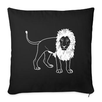 Lion lineart - Sofa pillowcase 17,3'' x 17,3'' (45 x 45 cm) - black - Front