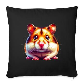Hamster - Sofakissenbezug 45 x 45 cm - Schwarz - Vorne