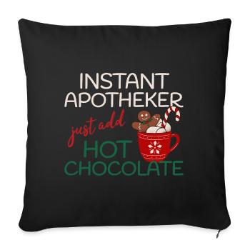 Instant Apothecary add Hot Chocolate Christmas - Sofa pillowcase 17,3'' x 17,3'' (45 x 45 cm) - black - Front