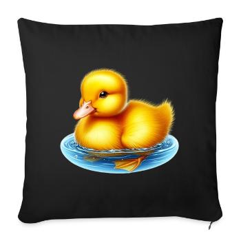 Duckling Duck Duck Duck - Sofa pillowcase 17,3'' x 17,3'' (45 x 45 cm) - black - Front