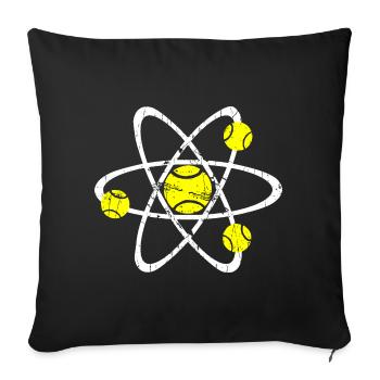 Maillot Tennis Physics blanc - Housse de coussin décorative 45 x 45 cm - noir - Devant