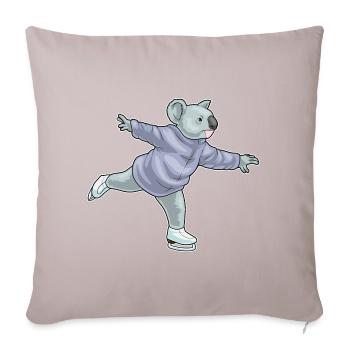 Patins à glace Koala - Housse de coussin décorative 45 x 45 cm - taupe clair - Devant