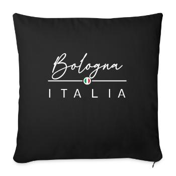 Italia - Bologna - Italien - Italy - Sofa pillowcase 17,3'' x 17,3'' (45 x 45 cm) - black - Front