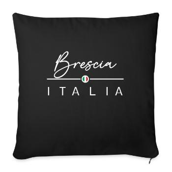 Italia - Brescia - Italien - Italy - Sofa pillowcase 17,3'' x 17,3'' (45 x 45 cm) - black - Front