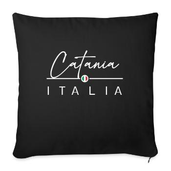 Italia - Catania - Italien - Italy - Sofa pillowcase 17,3'' x 17,3'' (45 x 45 cm) - black - Front