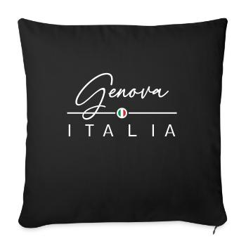 Italie - Gênes - Gênes - Italien - Italie - Housse de coussin décorative 45 x 45 cm - noir - Devant