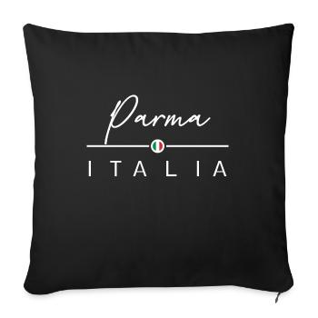 Italia - Parma - Italien - Italy - Sofa pillowcase 17,3'' x 17,3'' (45 x 45 cm) - black - Front